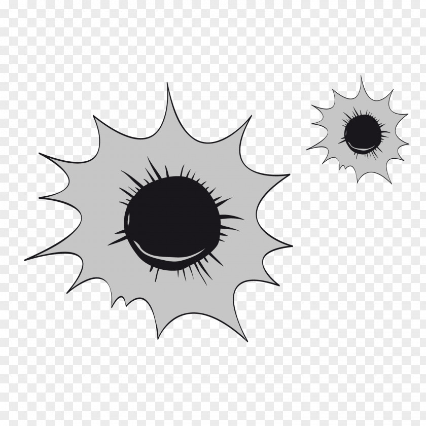 Gray Bullet Holes Explosion Icon PNG