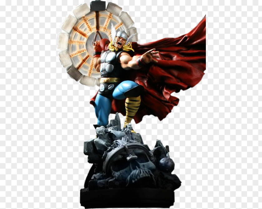 Thor Bruce Banner Jane Foster Mjolnir Statue PNG