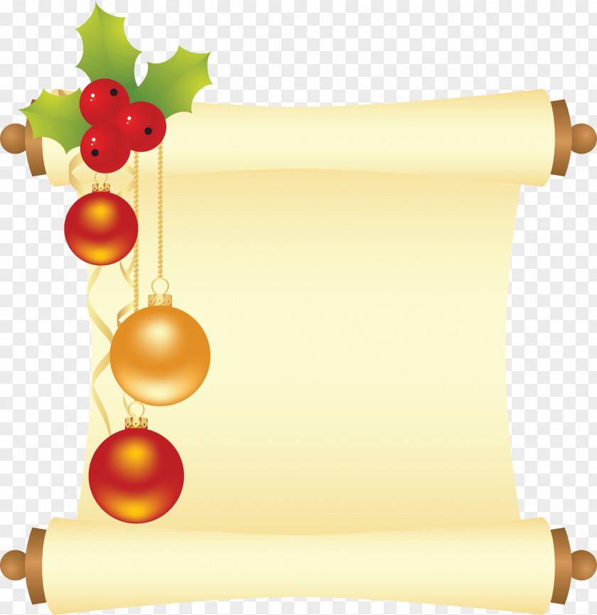 Creative Christmas Paper Parchment Santa Claus Party PNG