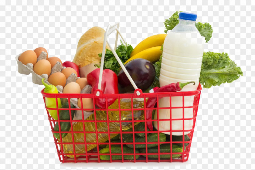 Shopping Cart Food Gift Baskets Grocery Store PNG