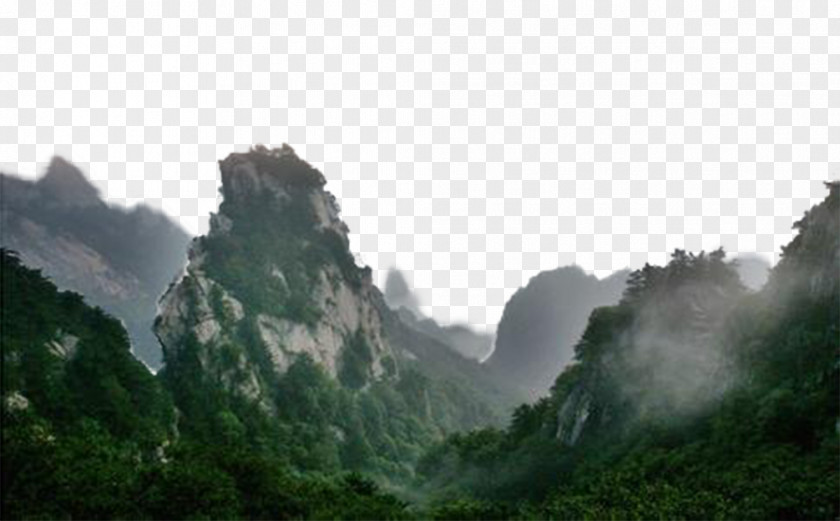 Jungle Mountains Technical Drawing Fog PNG