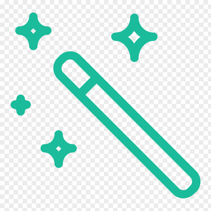 Magic Wand Green Teal Turquoise PNG