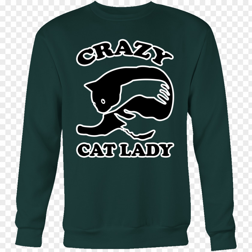 Crazy Cat Long-sleeved T-shirt Sweater Bluza PNG