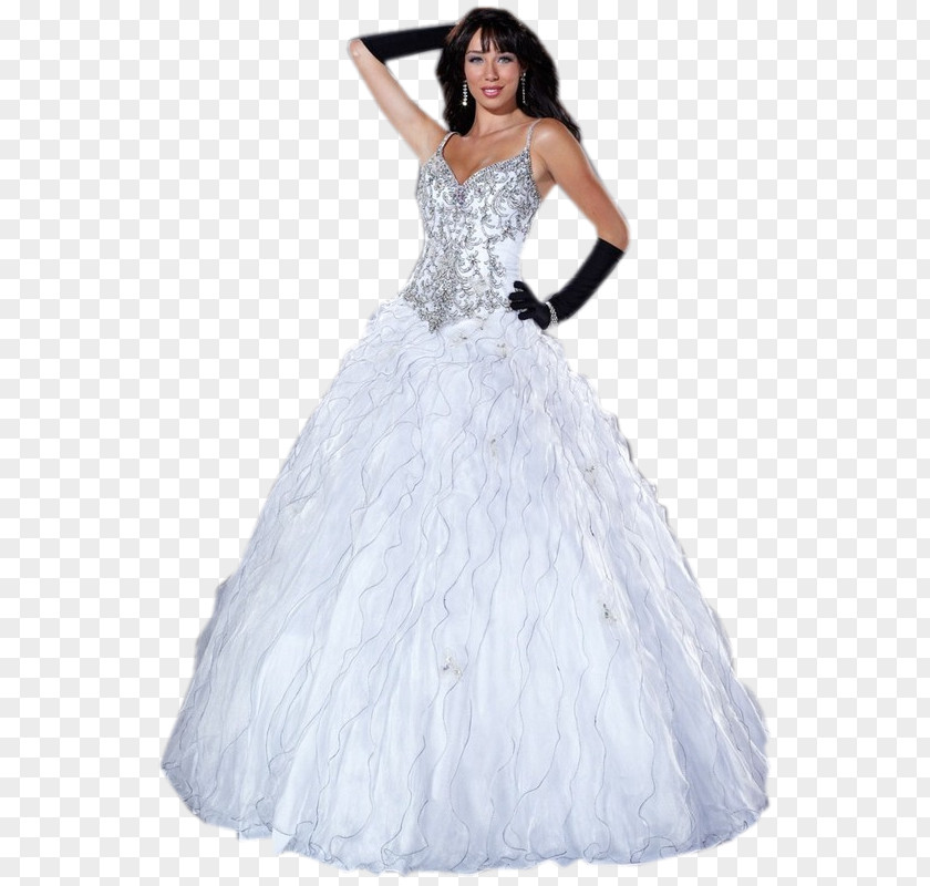 Glamor Wedding Dress Bride Woman White PNG