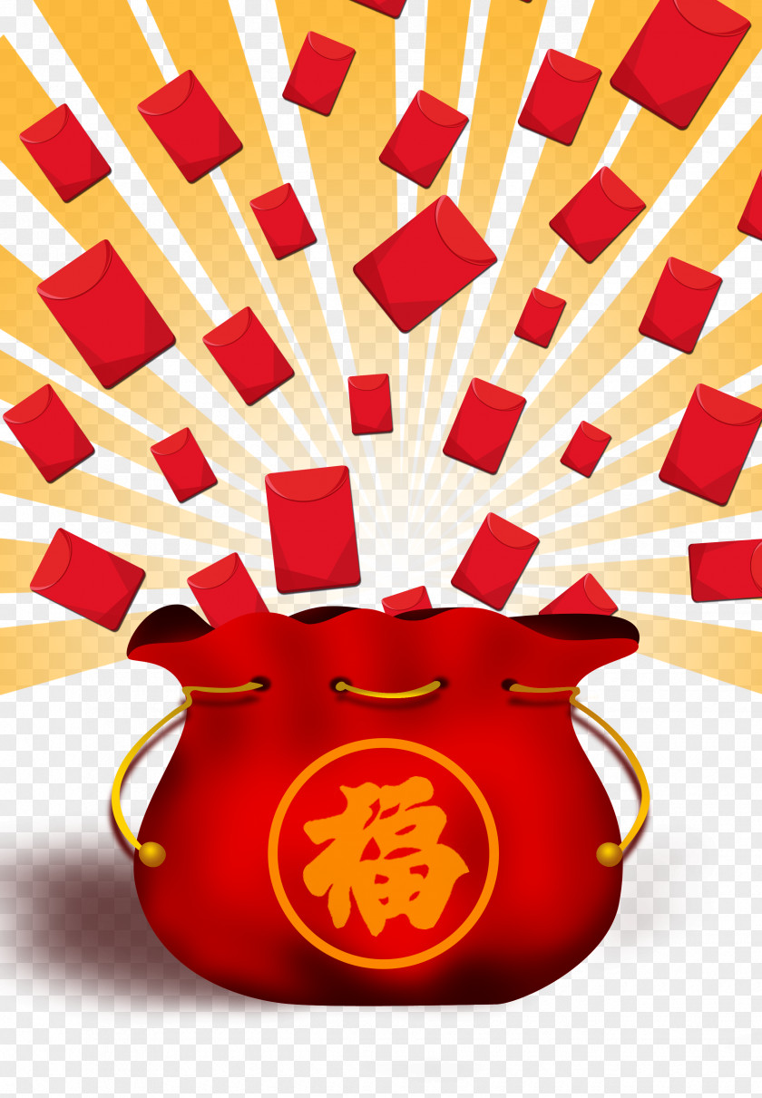 Spring Purse Red Envelope Fukubukuro Chinese New Year U304au5e74u7389u888b PNG