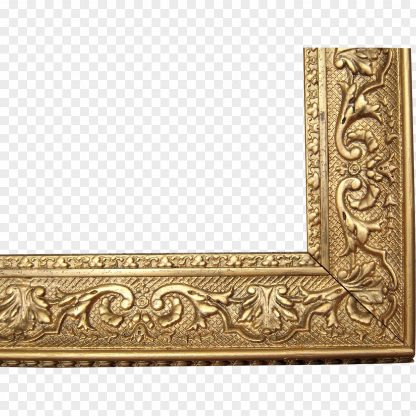 Vintage Gold Picture Frames Bed Frame Decorative Arts Antique PNG
