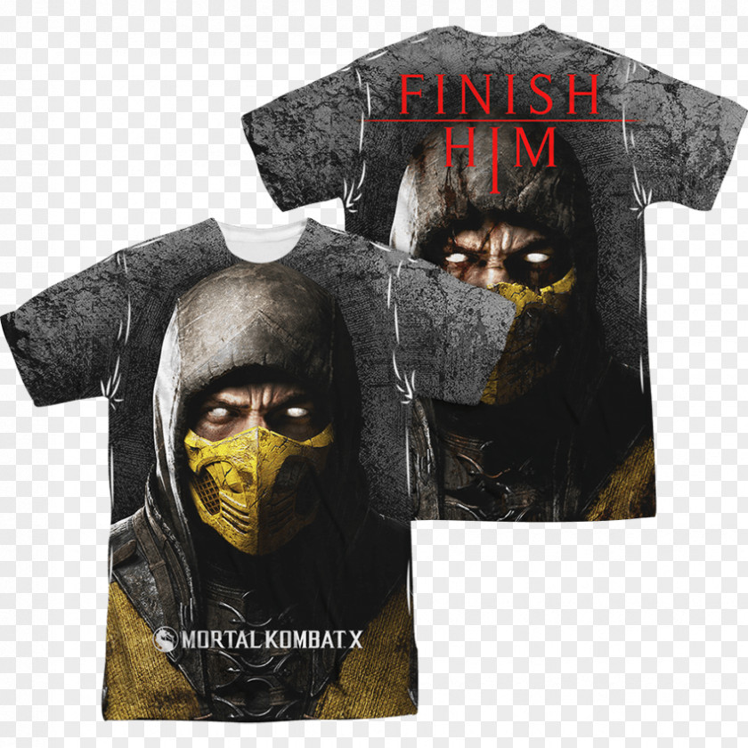 T-shirt Mortal Kombat X Scorpion Sub-Zero Shao Kahn PNG