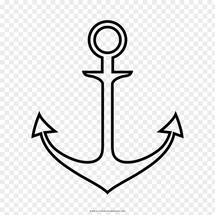 Anchor Drawing Coloring Book Paper PNG