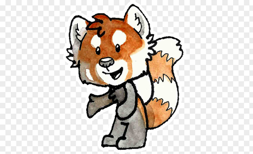 Cat Red Panda Giant Sticker Telegram PNG