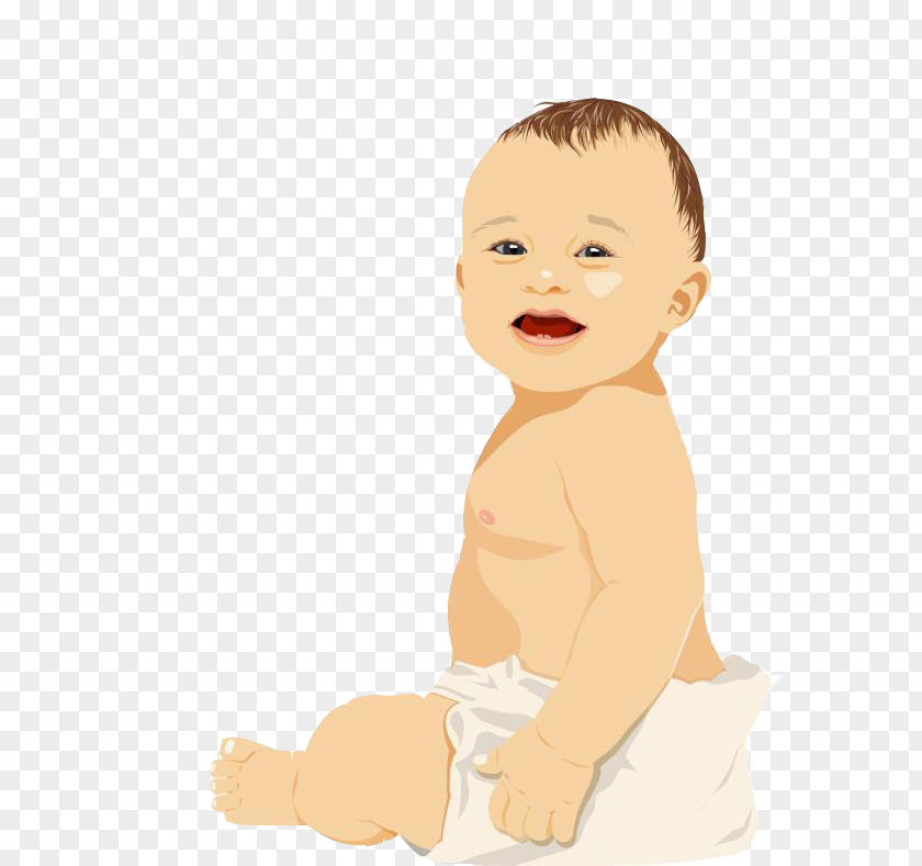 Cute Baby Drawing Illustration PNG