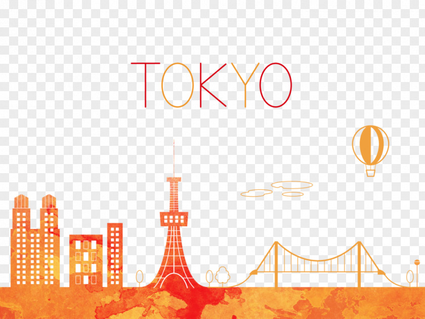 Peach Logo City Skyline PNG