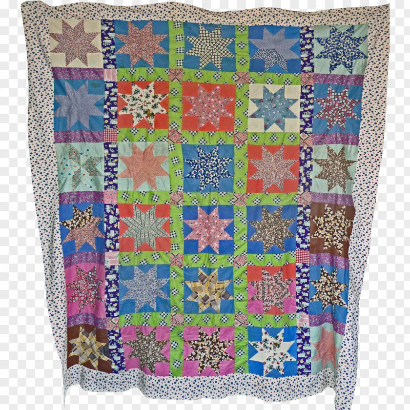 Quilt Patchwork Turquoise Pattern PNG