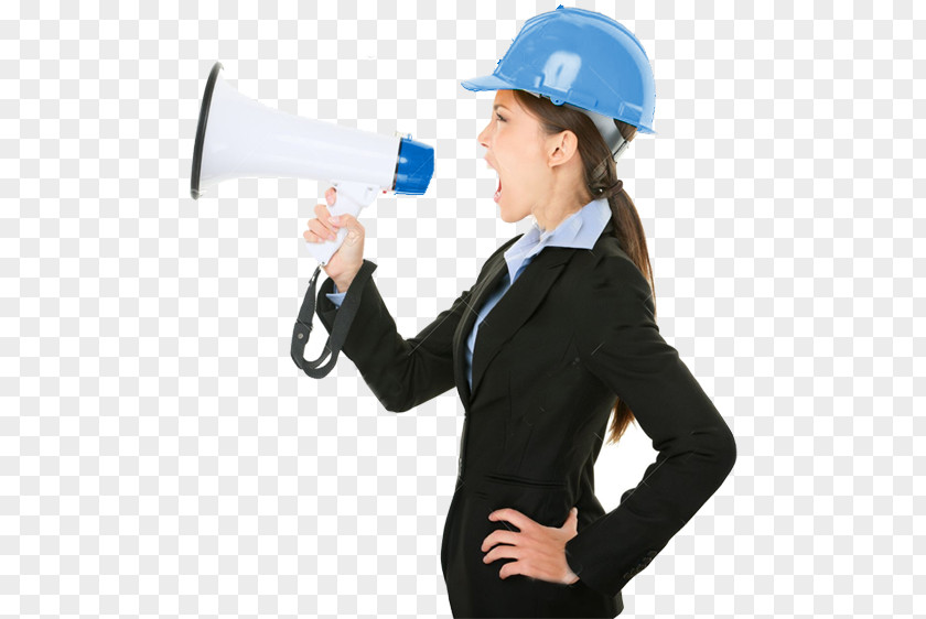 Woman Screaming Megaphone Businessperson Stock Photography Microphone Loudspeaker PNG