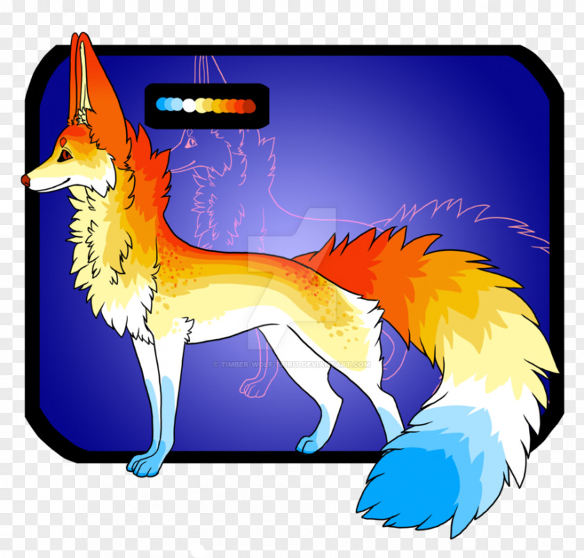Fire Fox Red Gray Wolf Snout Kitsune PNG