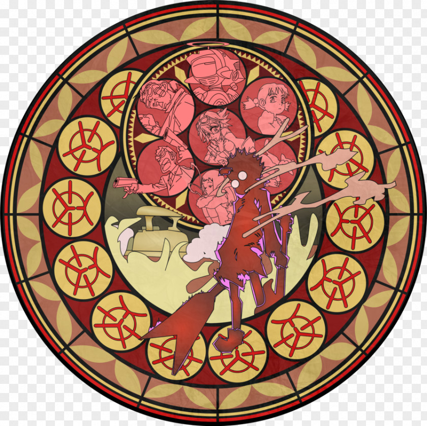 Glass Stained Haruko Haruhara T-shirt PNG