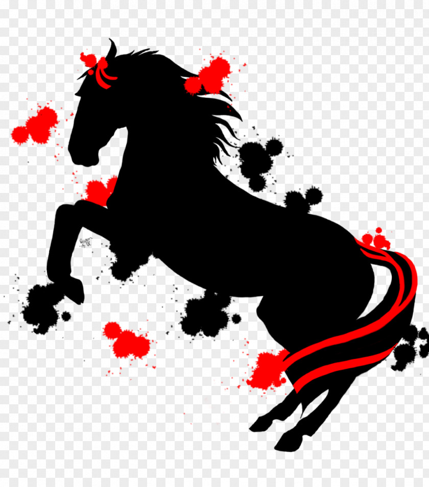 Ink Dragon Mustang Stallion Pony Halter PNG