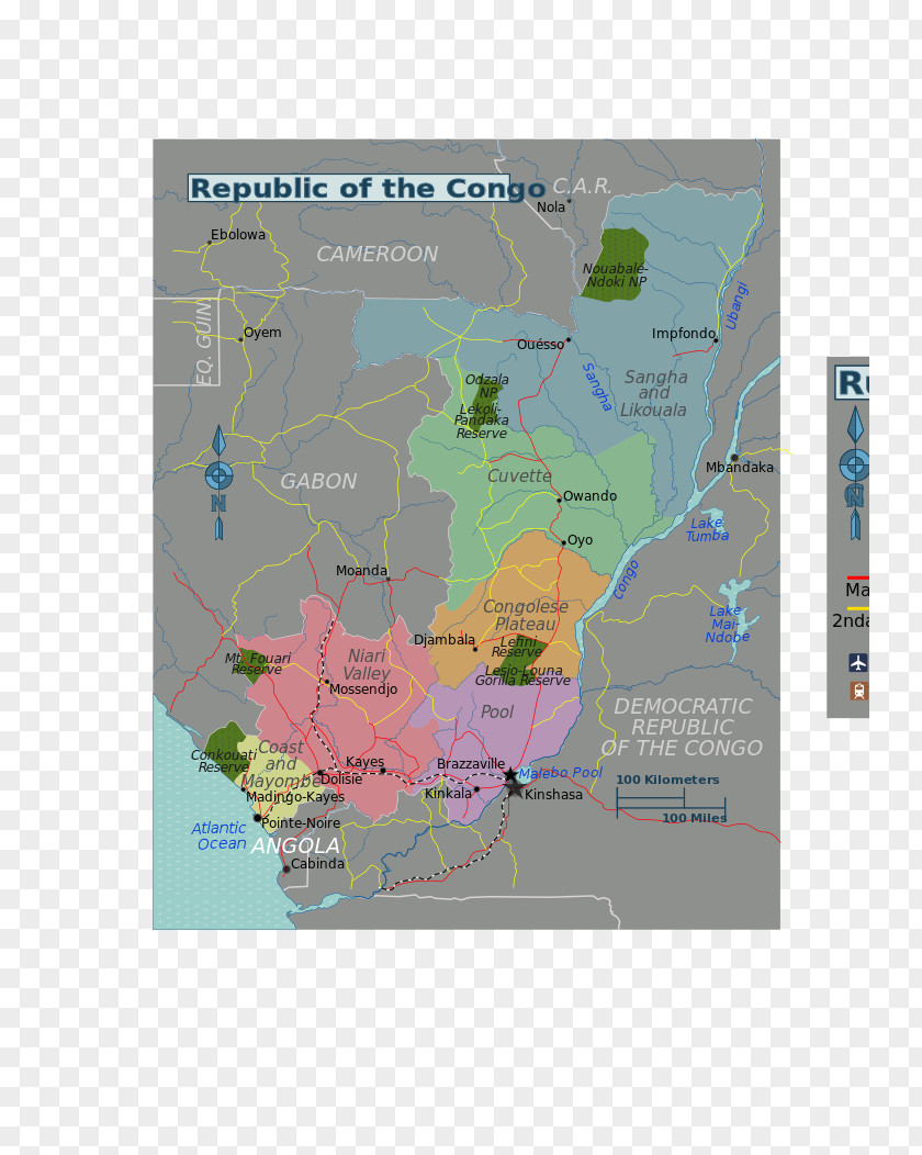 Map Congolese Rainforests Atlas PNG