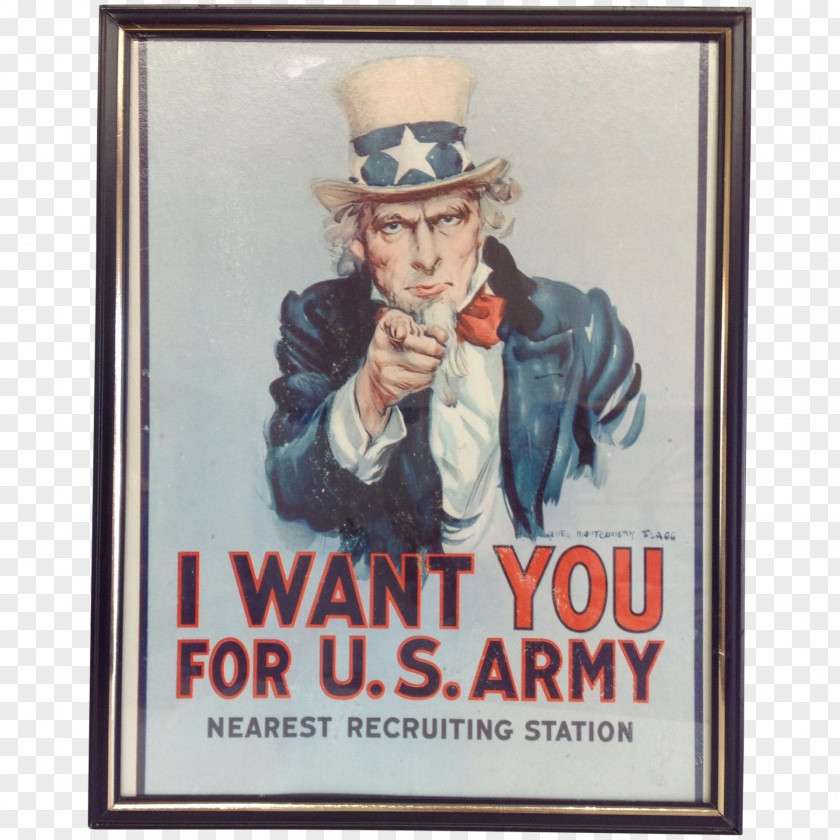 United States Uncle Sam I Want You Army Recruiting Command PNG