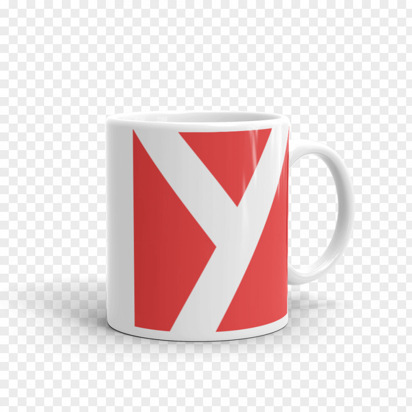 Yellow Handle Coffee Cup Brand Mug Logo PNG