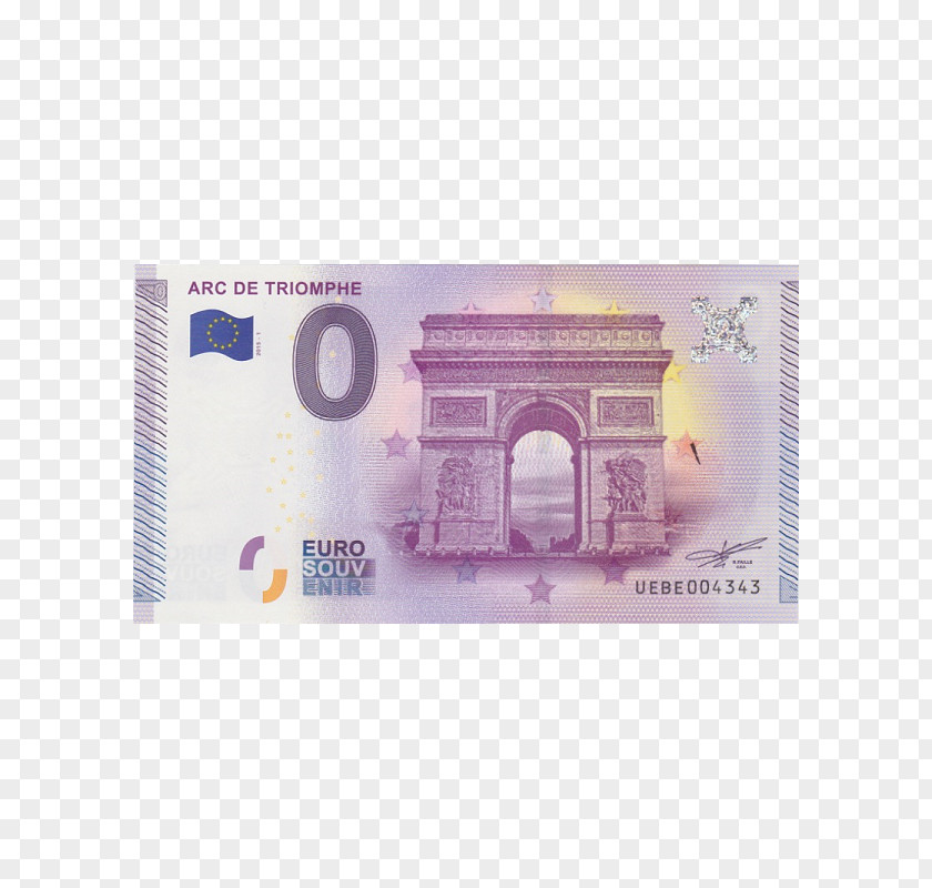 Banknote Arc De Triomphe Euro Banknotes 0 Eurós Bankjegy PNG