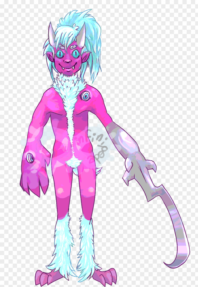 Demon Pink M Figurine Organism PNG