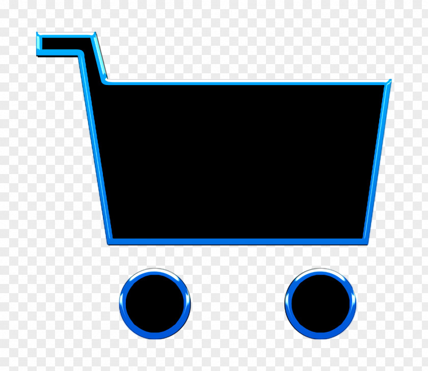 Electric Blue Cart Icon Shopping PNG