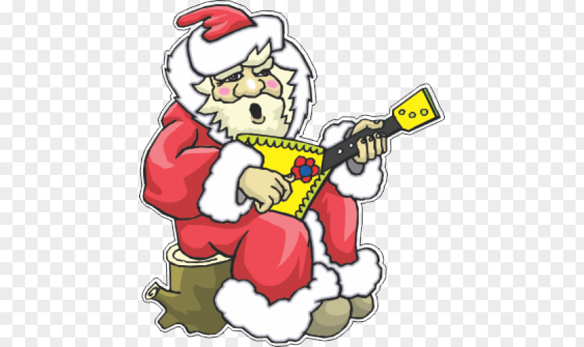 Santa Claus Ded Moroz Clip Art Christmas Day Guitar PNG