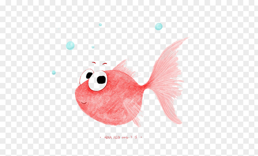 Pink Fish Lead Color Illustration PNG