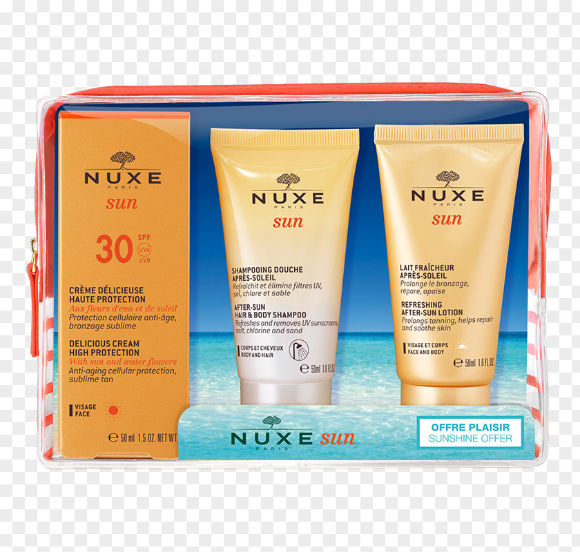 Shampoo Sunscreen Lotion Nuxe Cosmetics Factor De Protección Solar PNG
