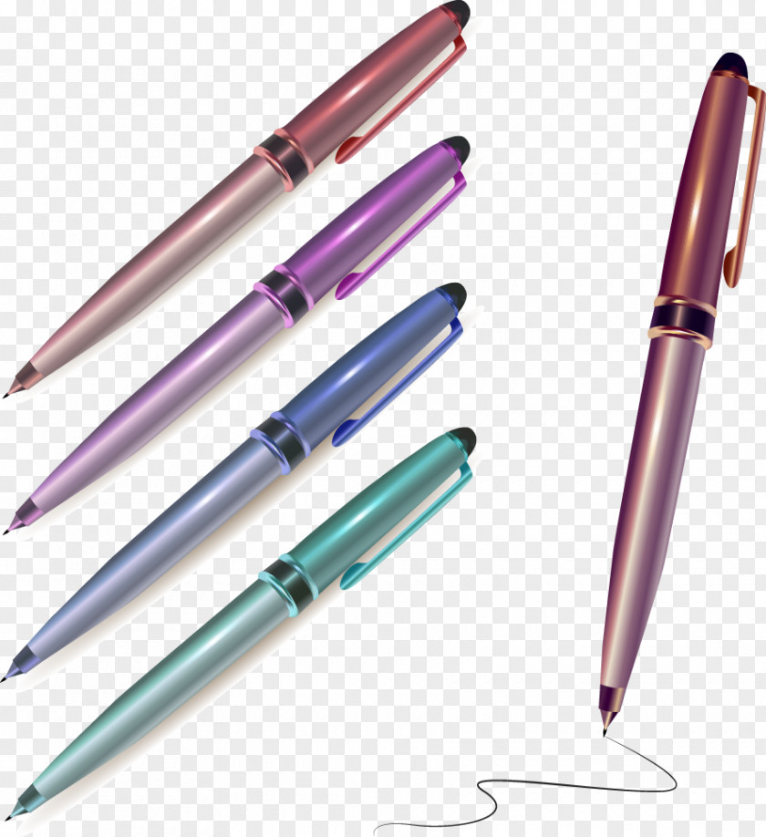 Vector Ballpoint Pen Euclidean Writing PNG