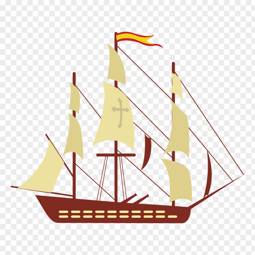 Sailing Galleon Ship PNG