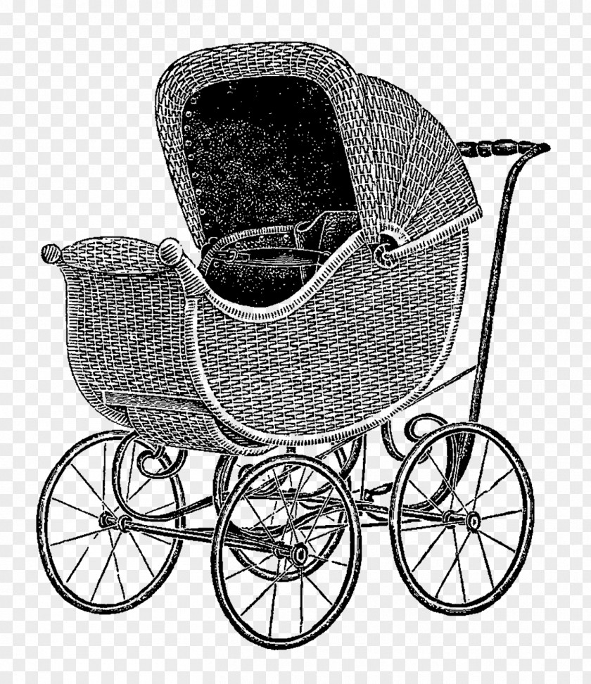 Pram Baby Transport Vintage Infant Clip Art PNG
