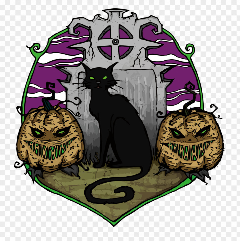 Vector Tombstone Before The Black Cat Halloween PNG
