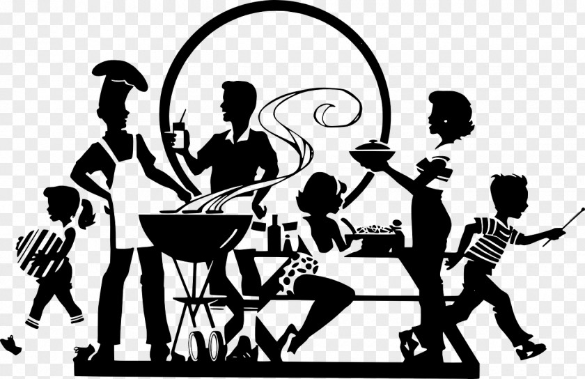 Barbecue Family Reunion African American Clip Art PNG