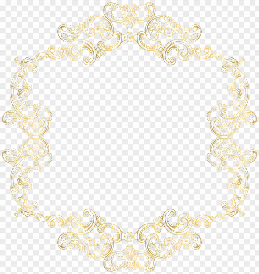 Gold Vintage Border Frame Clip Art Image White Wedding Ceremony Supply Pattern PNG