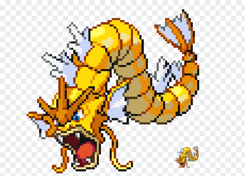Golden Moon Gyarados Pokémon Crystal Gold And Silver Red Blue PNG