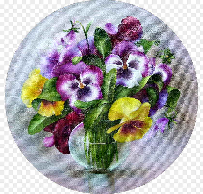 Lawrence Almatadema Pansy Cup Of Honey Flower Painting Drawing PNG
