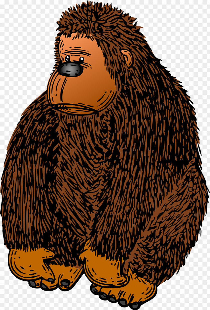 Brown Orangutan Western Gorilla Clip Art PNG