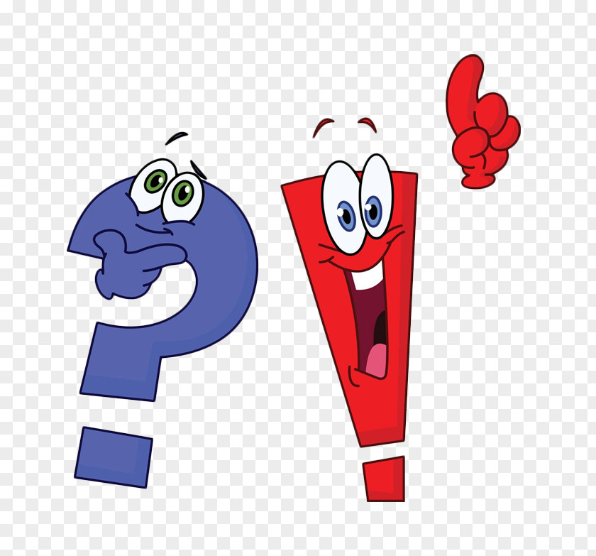 Cartoon Question Mark And Exclamation Expression PNG