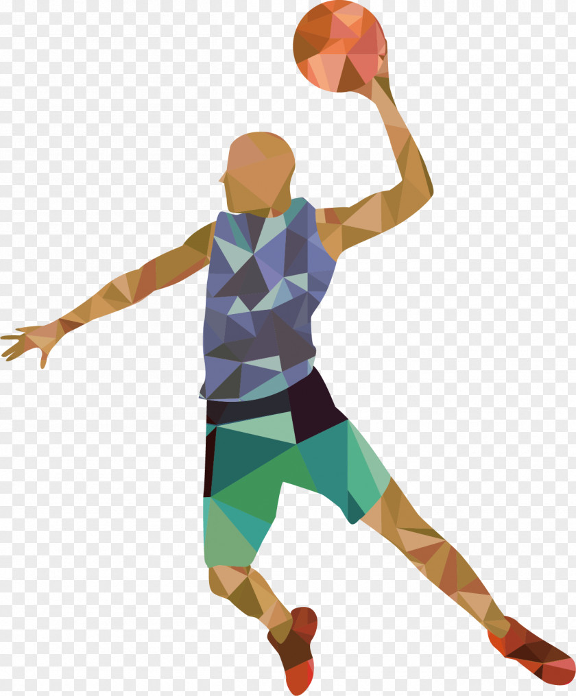 Creative Basketball Players Sport Handball Athlete Euclidean Vector Football Player PNG