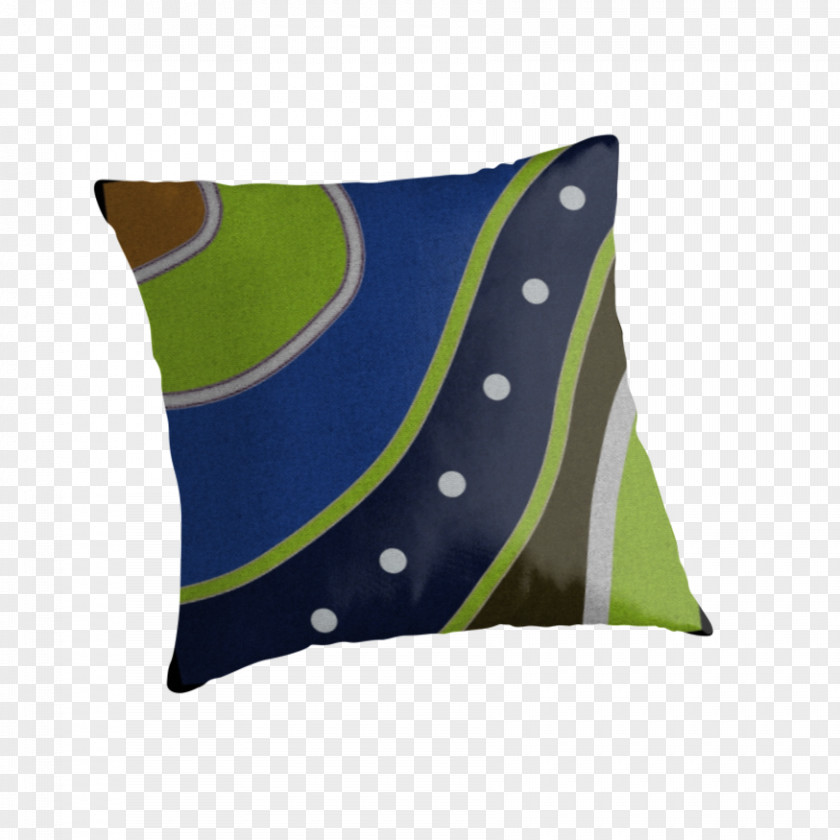 Green Abstract Throw Pillows Textile Cushion Material PNG