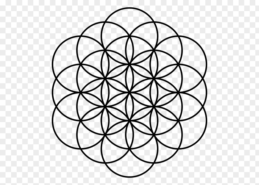 Overlapping Circles Grid Coldplay A Head Full Of Dreams Metatron's Cube Tree Life PNG