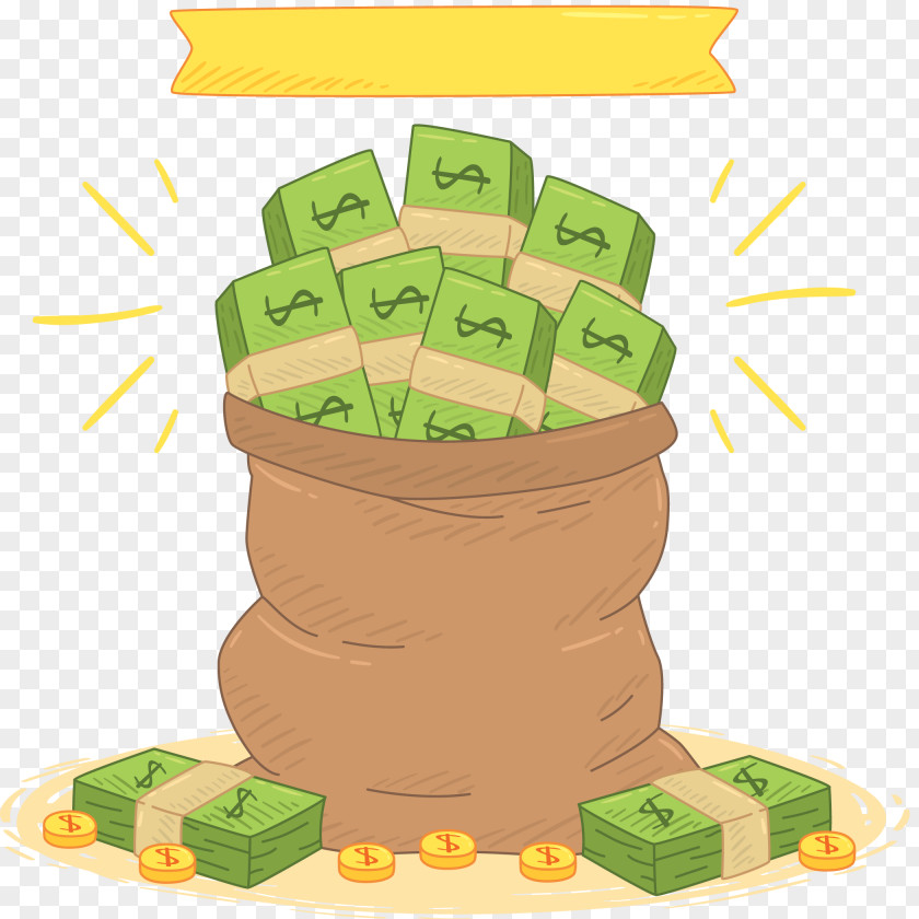 Vector Money In The Bag Coin PNG