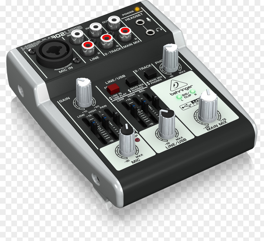 Audio Mixers Microphone Behringer Xenyx 302USB 802 PNG