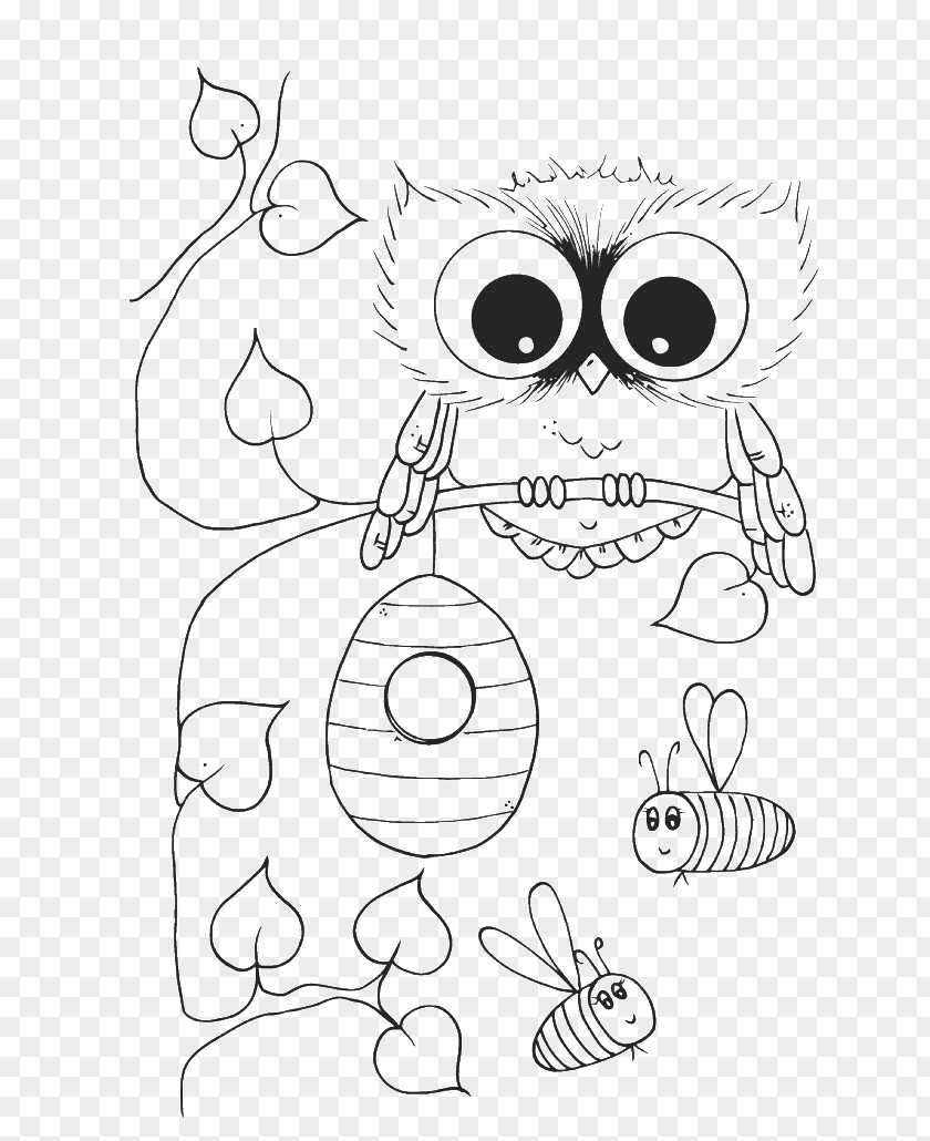 Cute Baby Owl Coloring Pages Babies Owls Book Infant PNG