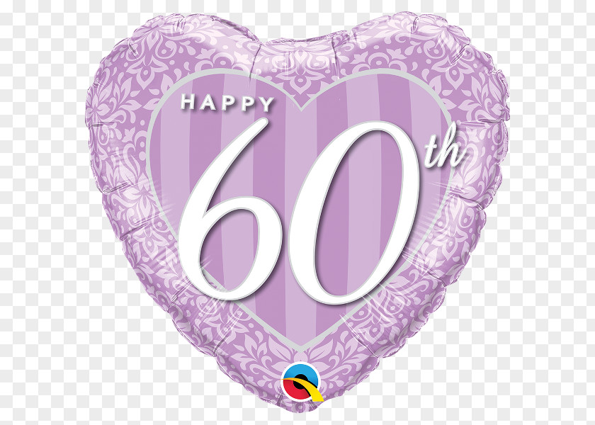 Balloon 60th Anniversary Party Birthday Wedding PNG