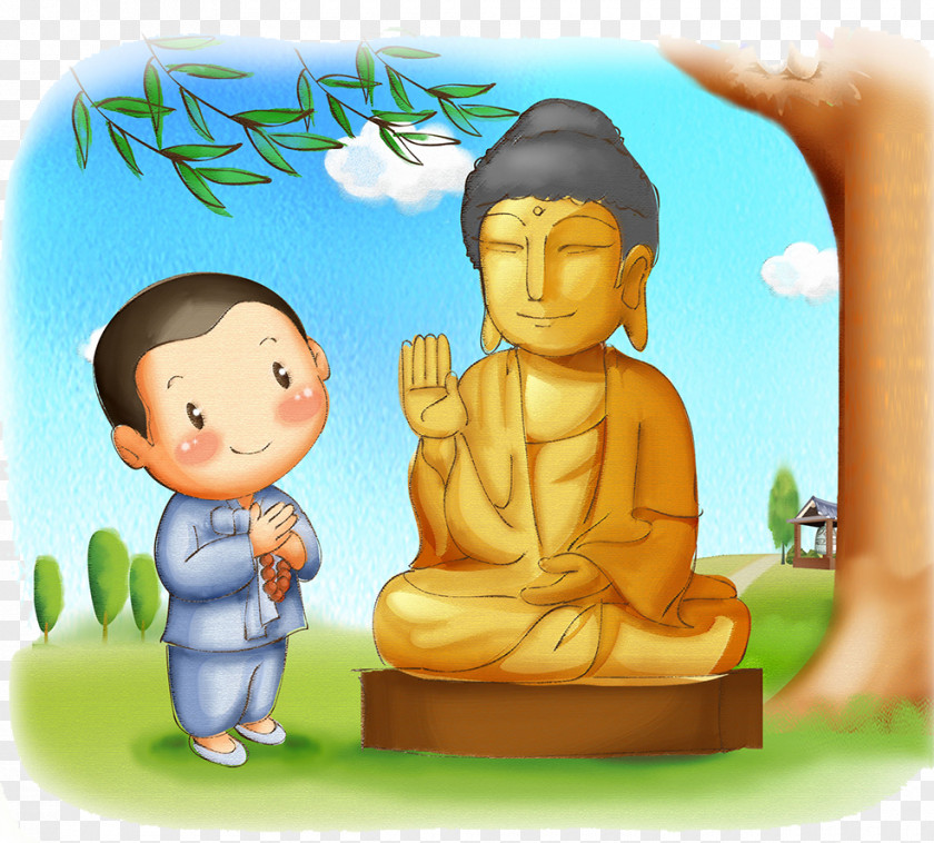 Cartoon Pictures Of Buddha Monks Buddhism Drawing Bhikkhu Illustration PNG