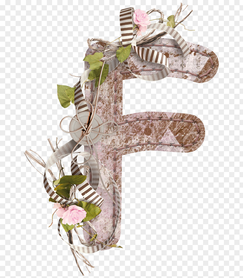 Floral Decoration Letter F Icon PNG