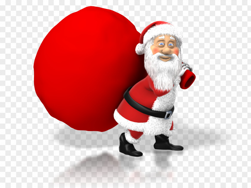 Santa Claus Sleigh Across The Moon Christmas Ornament Card PNG