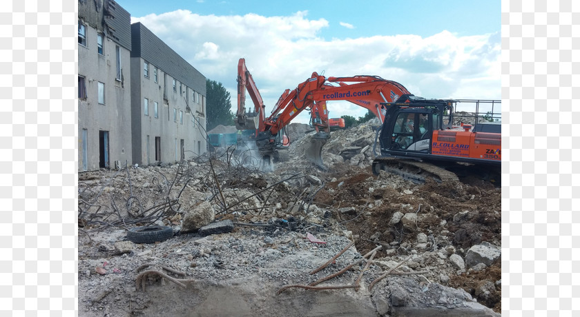 War Building Bulldozer Demolition Rubble Geology Disaster PNG